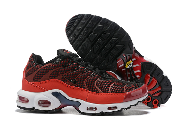 Men Nike Air Max PLUS Black Dark Red White